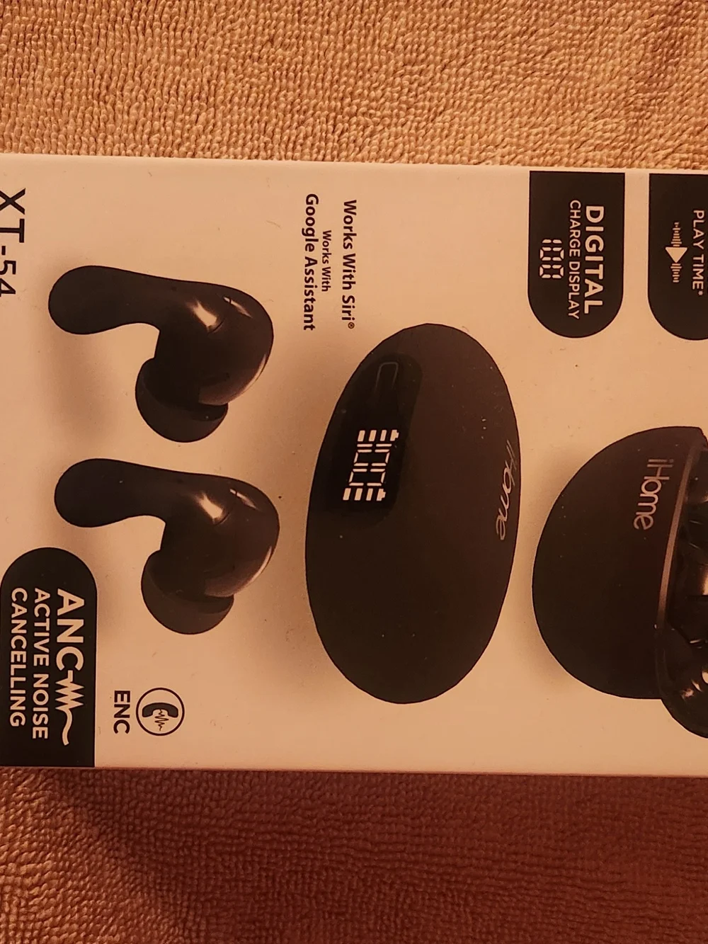 iHome XT-54 True Wireless Earbuds - Black & White Packaging